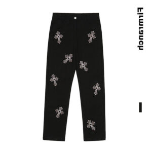 Chrome Heart Cross Patches Skinny Jeans