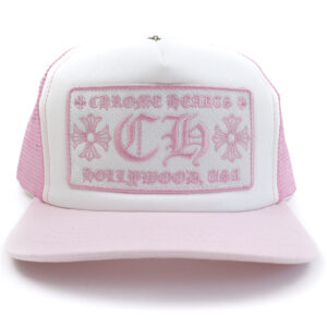 Chrome Hearts CH Hollywood Trucker Hat - Pink-White