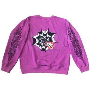 Chrome Hearts Matty Boy Spider Web Sweatshirt - Purple