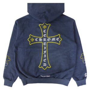 Chrome Hearts x Drake Certified Chrome Hand Dyed Hoodie - Blue